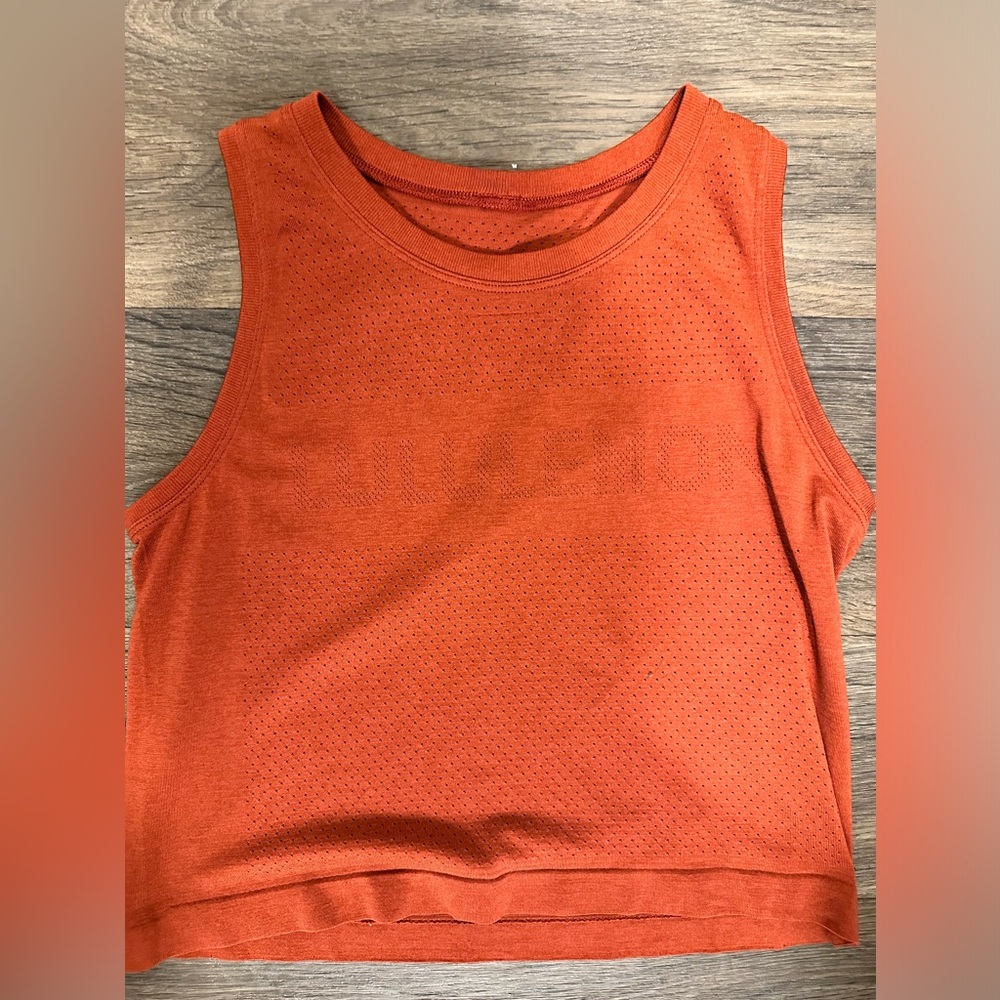 Lululemon burnt orange tank top